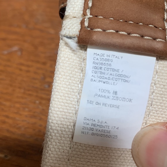 Paul & Shark Ivory Cotton and Brown Leather Belt Men’s Brass Silver Buckle 42 - Picture 5 of 12